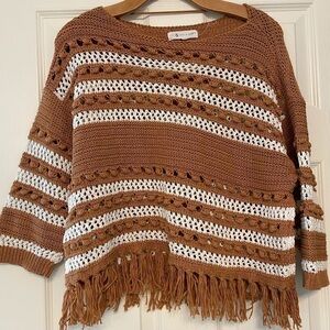 New - LOU & GREY fringe sweater